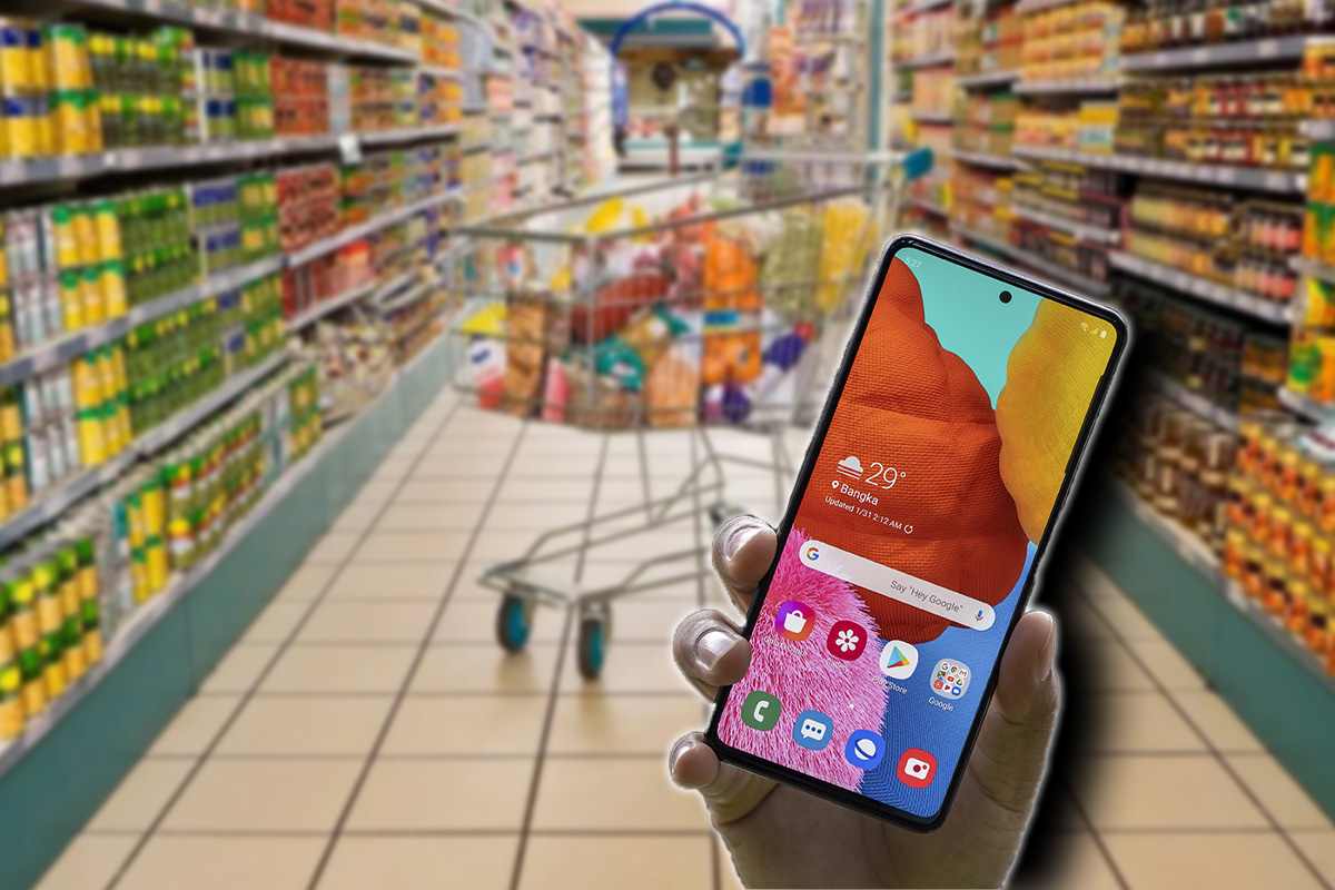 Smartphone al supermercato
