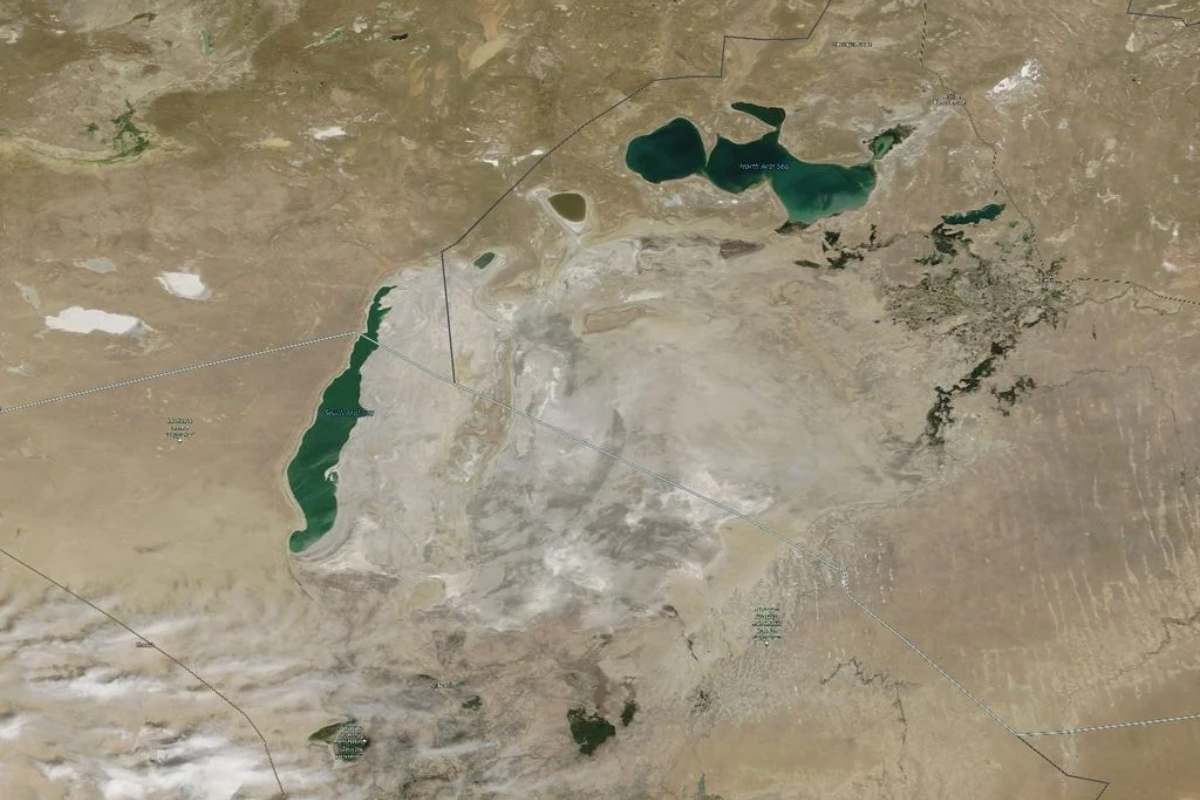 Questo lago si sta trasformando in un deserto - fonte NASA