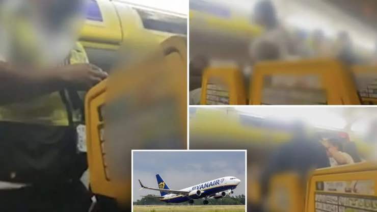 Rissa sul volo Ryanair