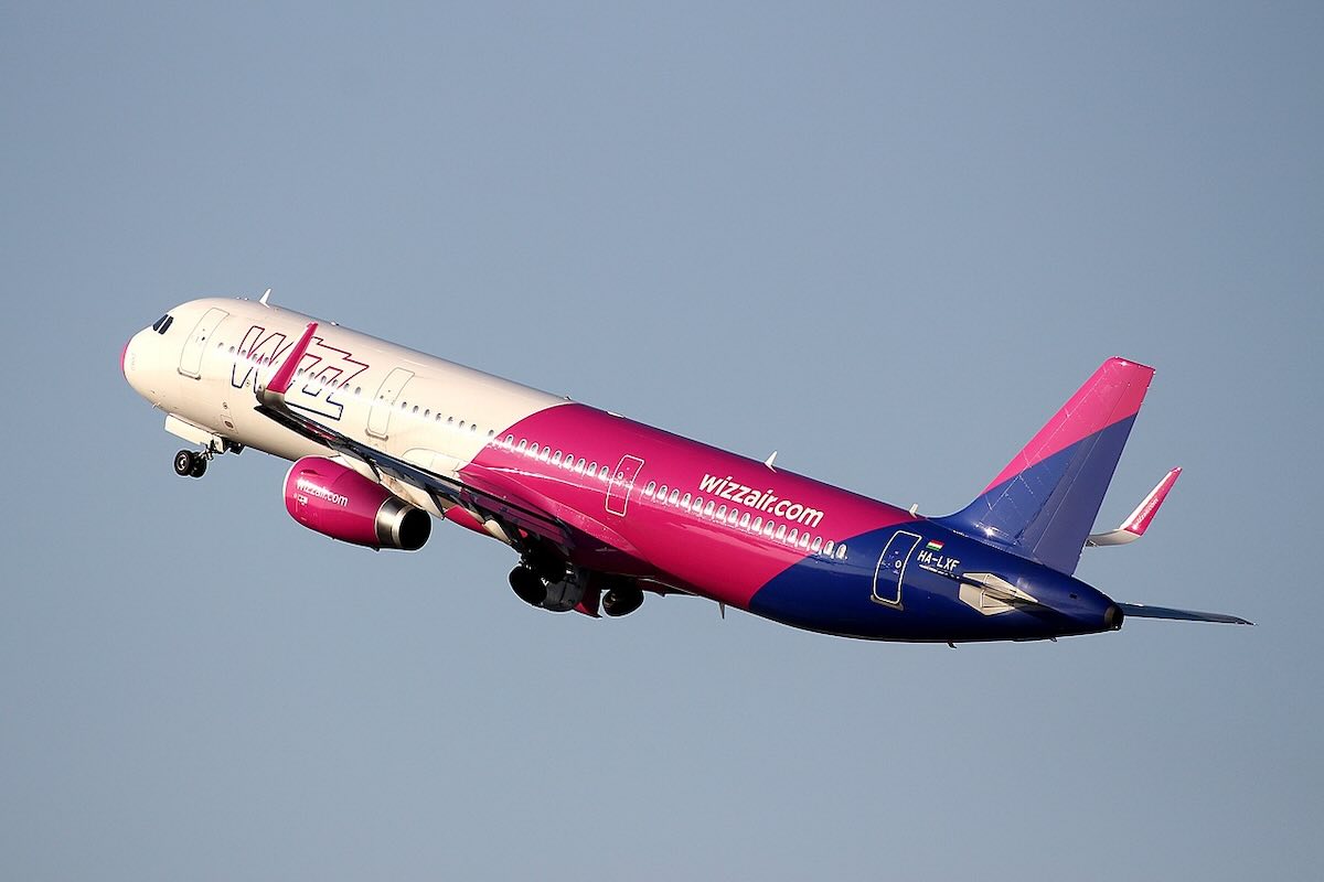 Aereo WIzzAir in volo